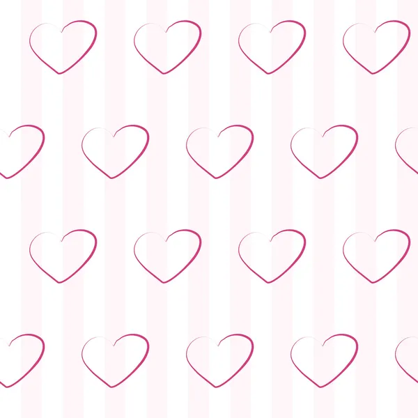 粉红无缝模式与心 — 图库矢量图片