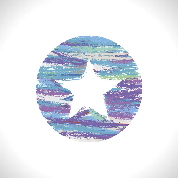Estrella con fondo blanco — Vector de stock