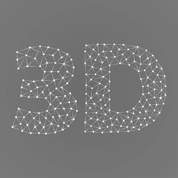 Polygonal 3D icon — Stock Vector