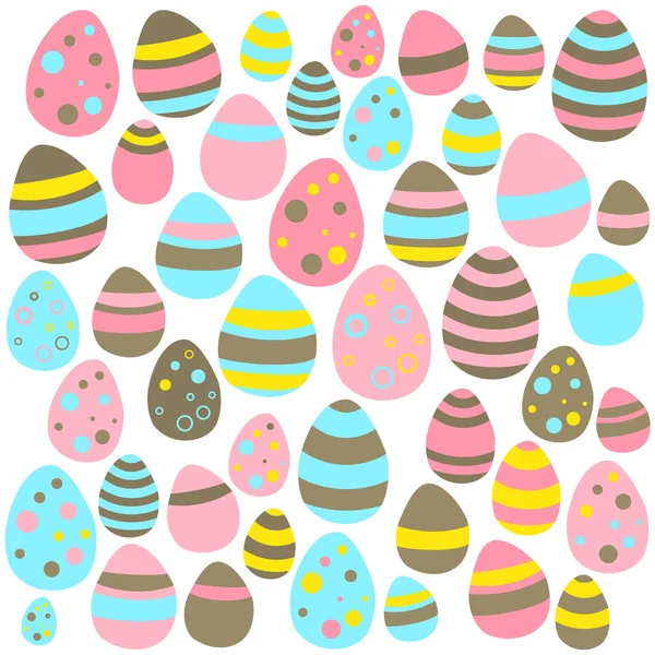 黄色の青とピンクの復活祭の卵はシームレスなテクスチャ — ストックベクタ