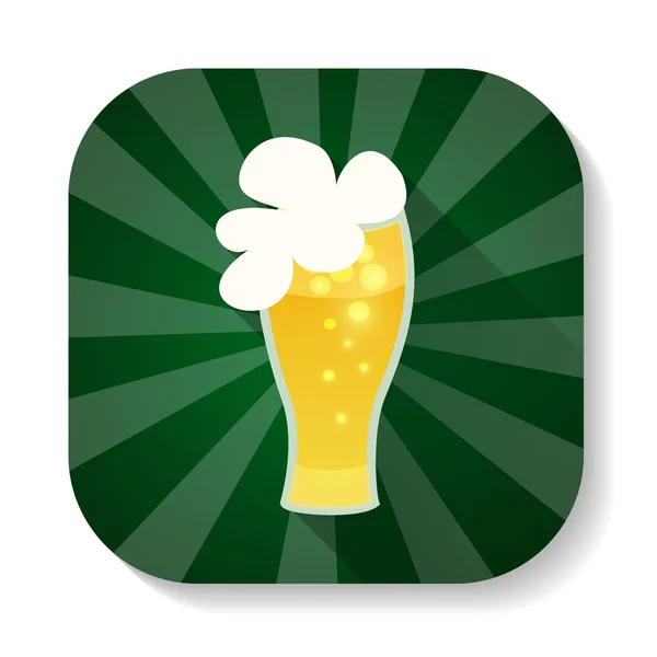 St patrick dag öl glas ikon — Stock vektor