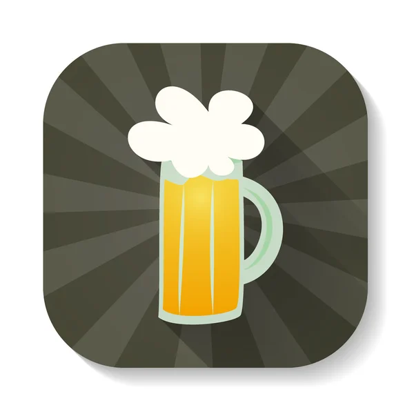St patrick dag glas öl mugg ikonen — Stock vektor
