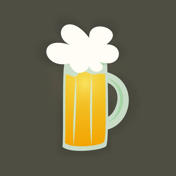 圣帕特里克日玻璃啤酒杯布朗 — 图库矢量图片