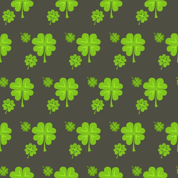 St Patrick Day clover seamless pattern — Stock Vector