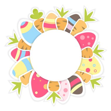 Beyaz bir Paskalya havuç desen