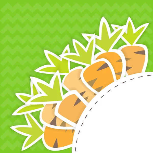 Östliches Karottenmuster auf grünem Grund — Stockvektor