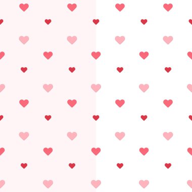 Dikişsiz kalp desen iki pembe renkler