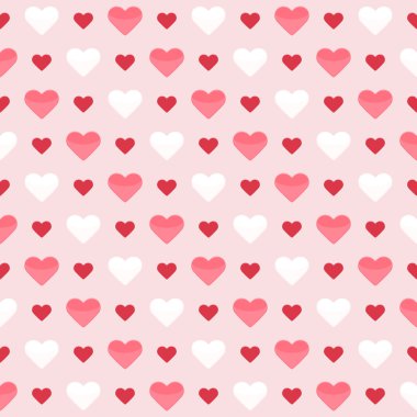 sevimli pembe renkli kalpler ile Seamless Modeli