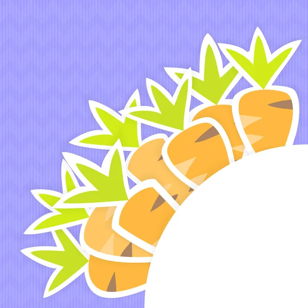 Carottes orange de l'Est motif sur un violet — Image vectorielle