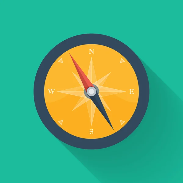 Orange kompasscirkeln ikonen — Stock vektor