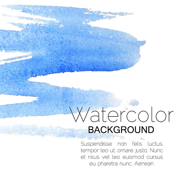 Blauer Aquarell Hintergrund schwarzer Text — Stockvektor