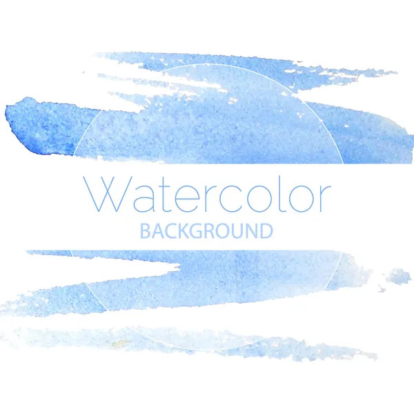 Blauwe aquarel achtergrond blauwe tekst — Stockvector