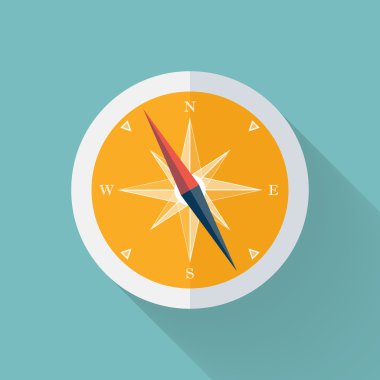 Sarı pusula düz simgesinin üzerine nane