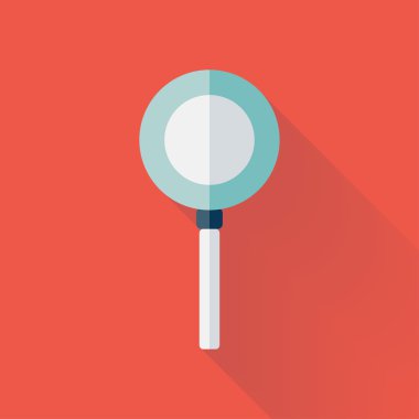 düz büyüteç simgesinin üzerinde kırmızı