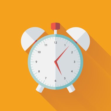 çalar saat düz simgesinin üzerine sarı