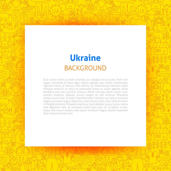 Papiervorlage Ukraine Vektorillustration Des Umrissdesigns — Stockvektor