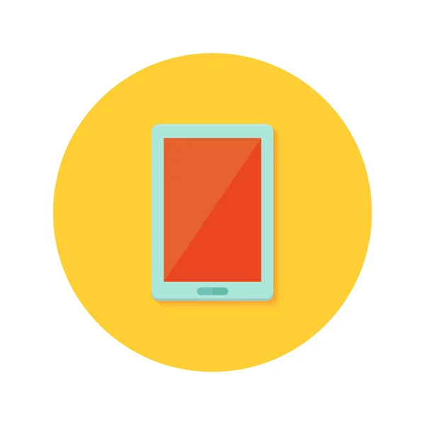Pictogram Tablet over oranje — Stockvector