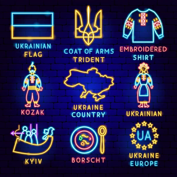 Set de etiquetas Ucrania — Vector de stock