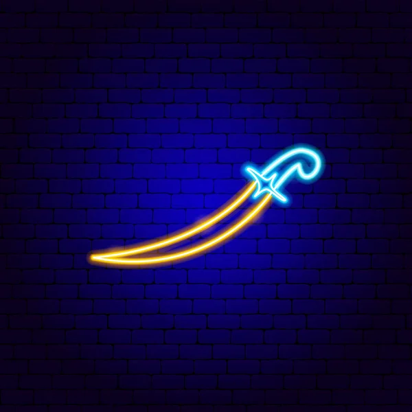 Saber Neon Sign — Vector de stoc