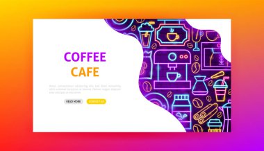 Kahve Kafe Neon İniş Sayfası