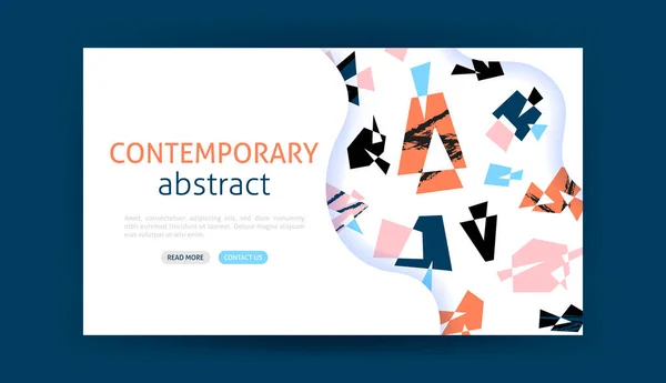 Contemporary Abstract Landing Page — Stock Vector
