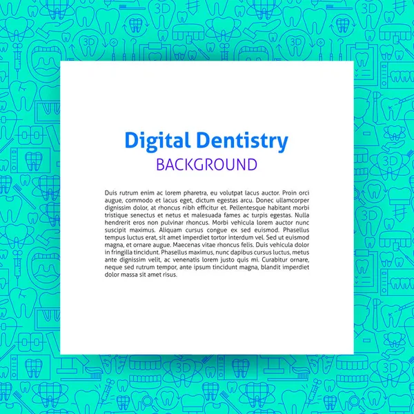 Dijital Diş Hekimliği Kağıt Şablonu — Stok Vektör