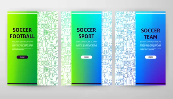 Calcio Calcio Web Design — Vettoriale Stock