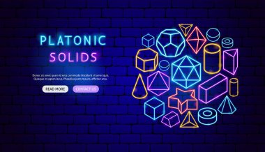 Platonik Solids Neon Bayrak Tasarımı
