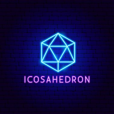 Icosahedron Neon Etiketi