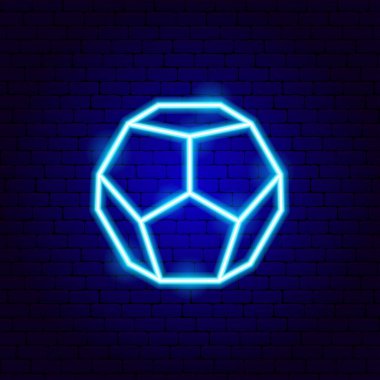 Oniki yüzlü Neon İşareti