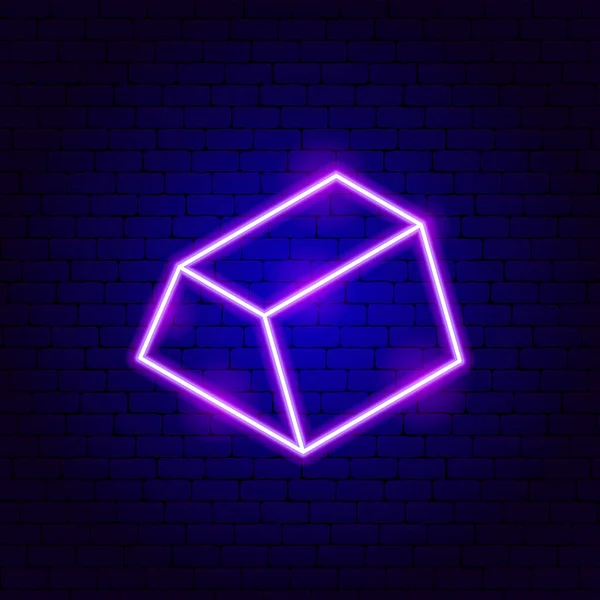 3D Figure Neon Sign — Stockvektor