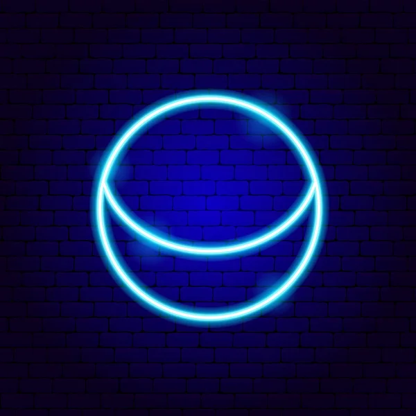 Sphère néon signe — Image vectorielle