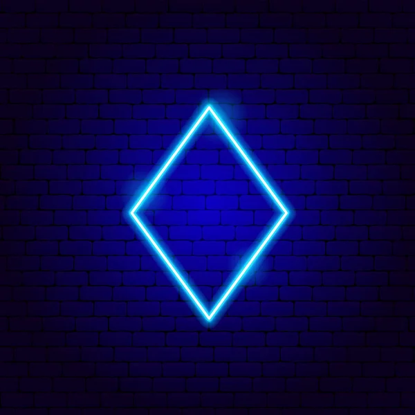 Rhombus Neon Sign — Stockvector