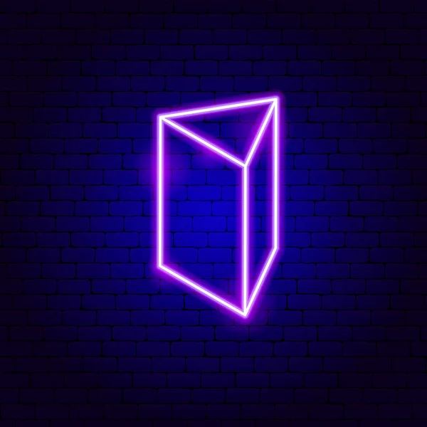 Prizma néon signe — Image vectorielle