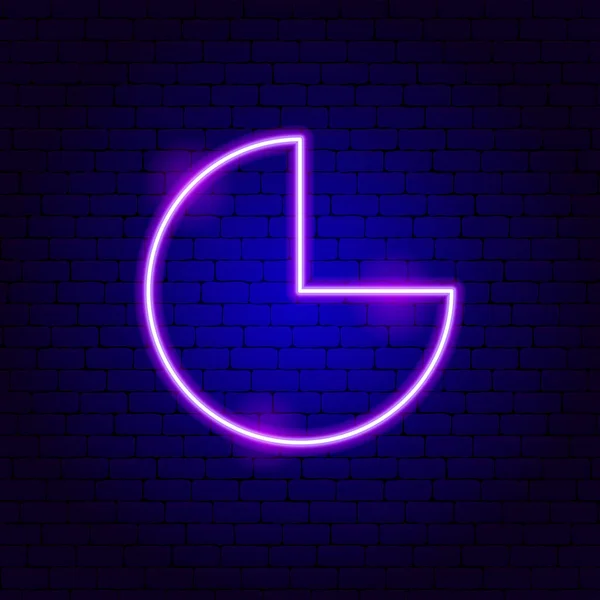 Grafiek Cirkel Neon teken — Stockvector