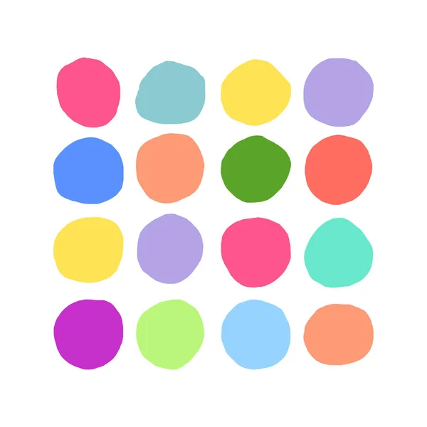 Cercles de couleur ensemble abstrait — Image vectorielle