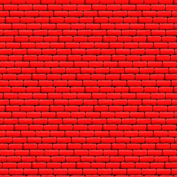 Red Seamless Brick Background — Vector de stock