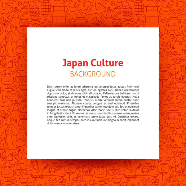 Japon Kültür Kağıt Şablonu — Stok Vektör