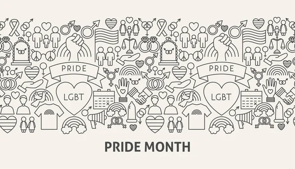 Pride Month Banner Concept — Stock Vector