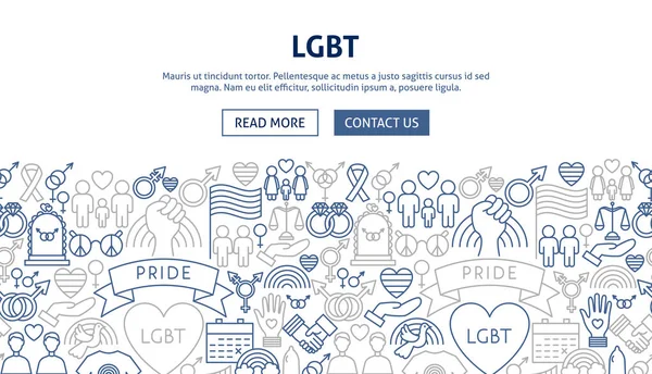 Ontwerp van de LGBT-banner — Stockvector