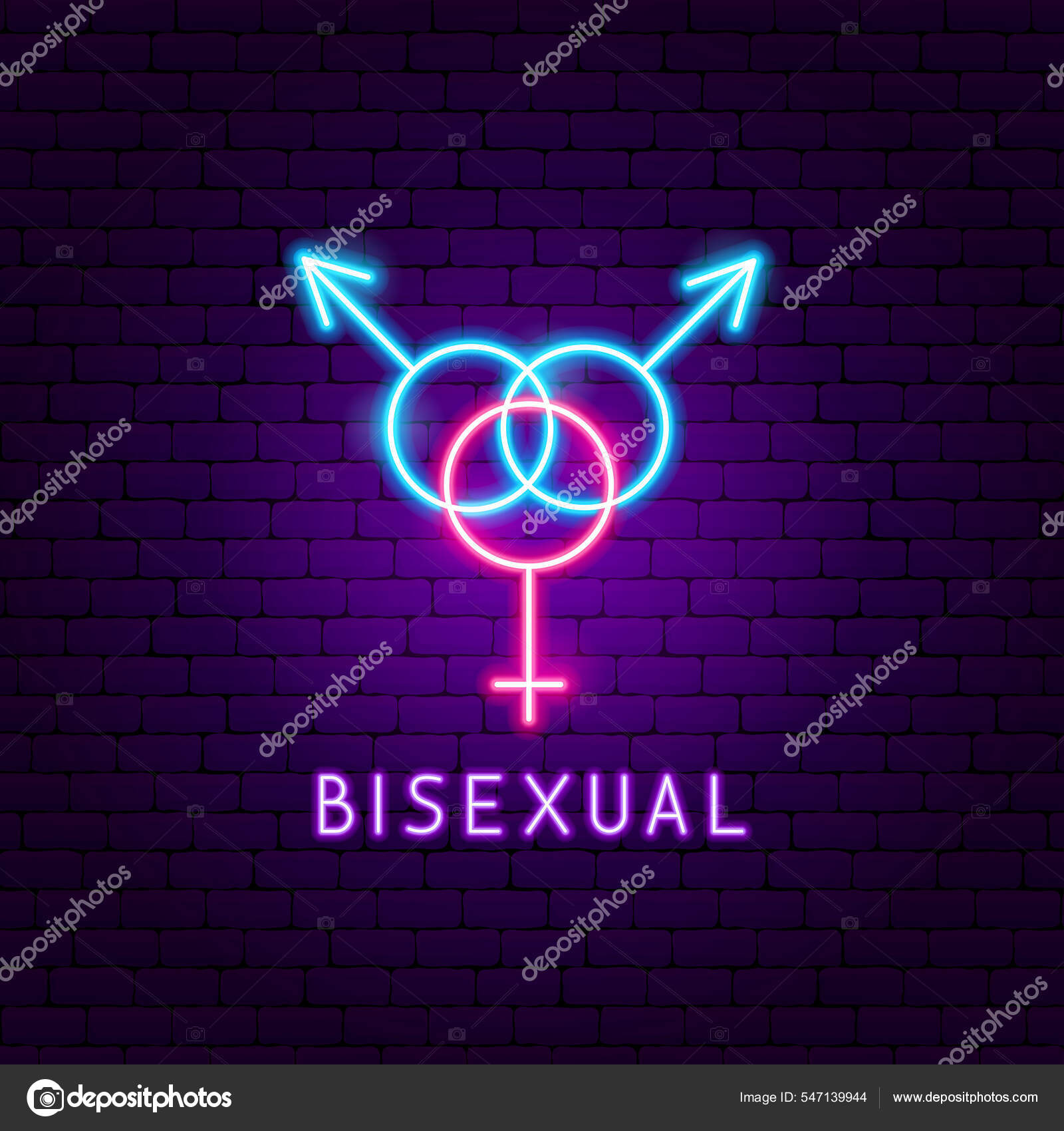 Two bisexual. Гендер неон