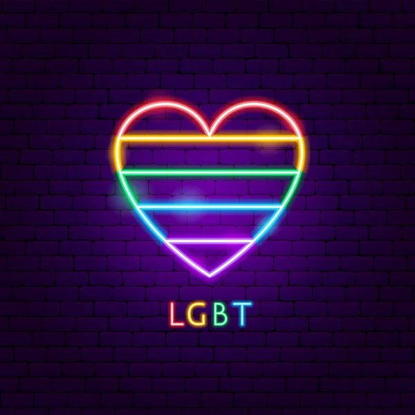 LGBT Neon Label — Stock Vector