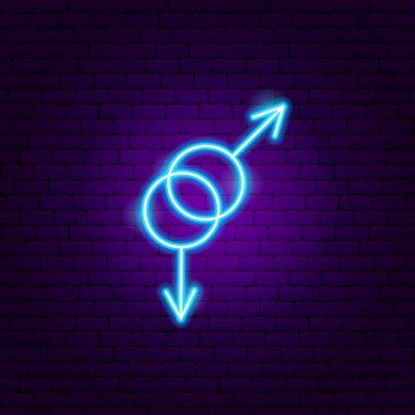 Gey Mavi Neon İşareti