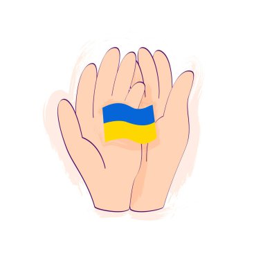 Ukrayna Bayrağını Tutan Eller