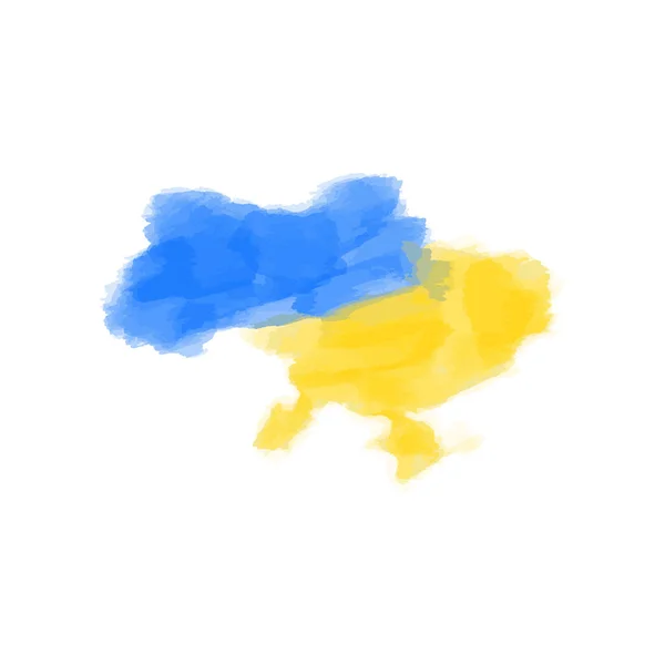 Aquarell Ukraine Karte — Stockvektor