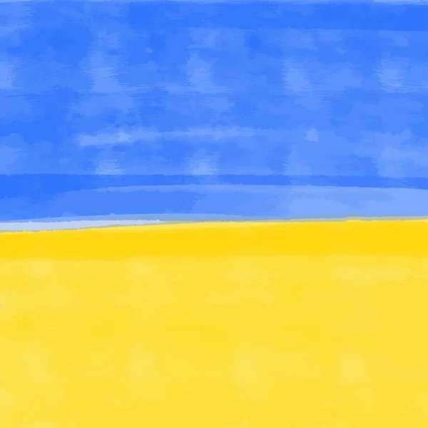 Ukrajinská akvarel vlajka — Stockový vektor