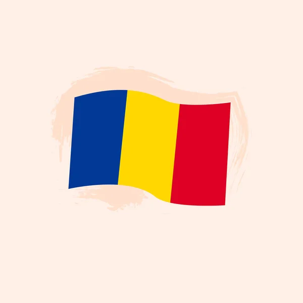 Rumänien land flagga — Stock vektor