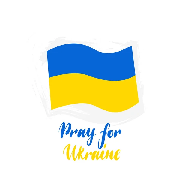 Betet für die Flagge der Ukraine — Stockvektor