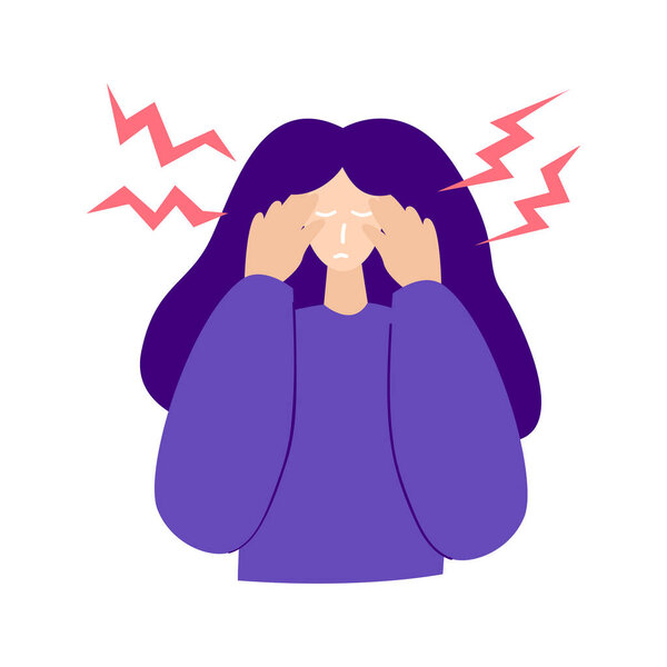 Женщина, напряженная изоляция на белом