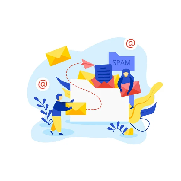 Concepto de Email Warming Marketing — Vector de stock